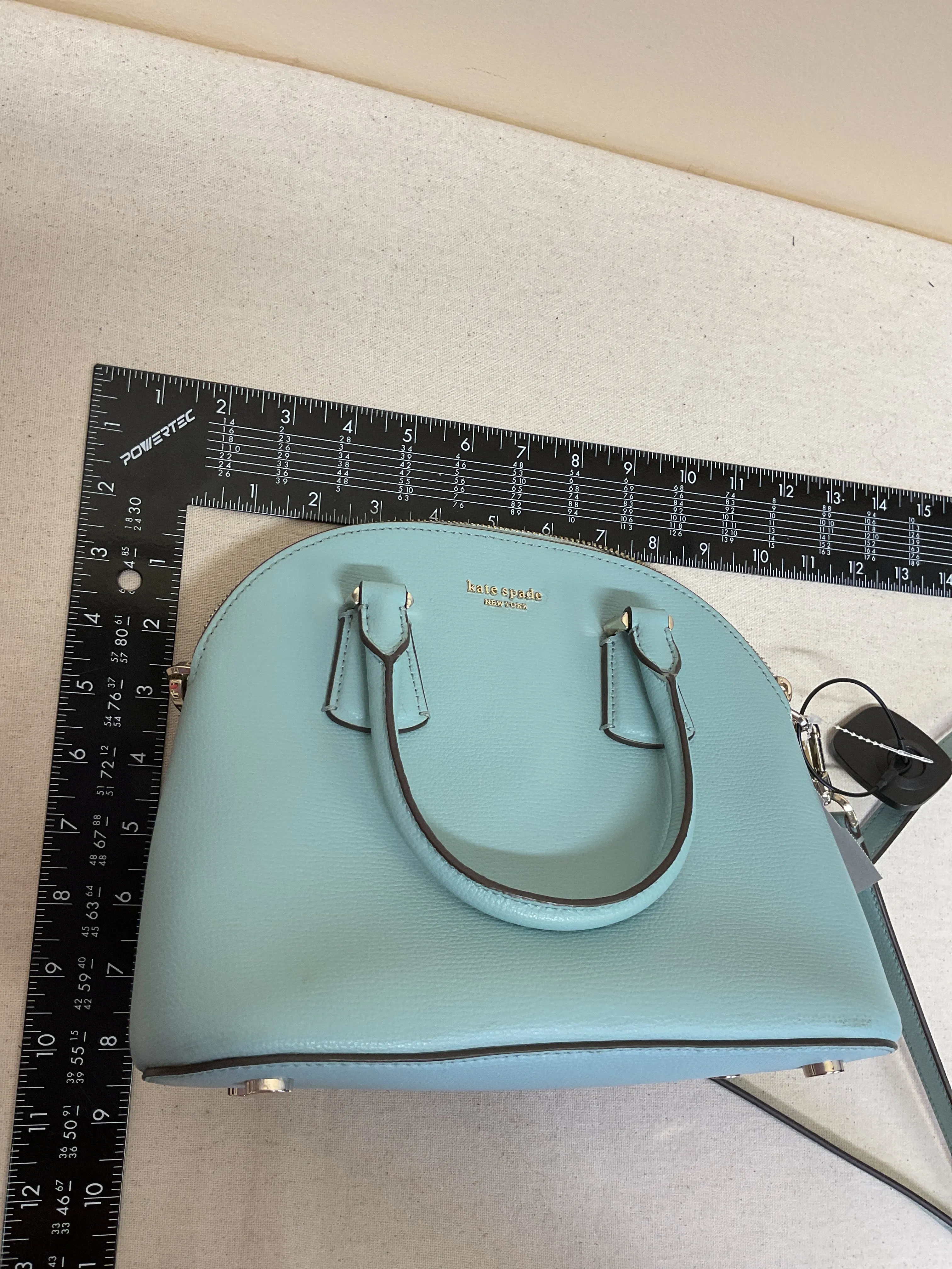 Handbag Designer By Kate Spade In Aqua, Size:Small -as is