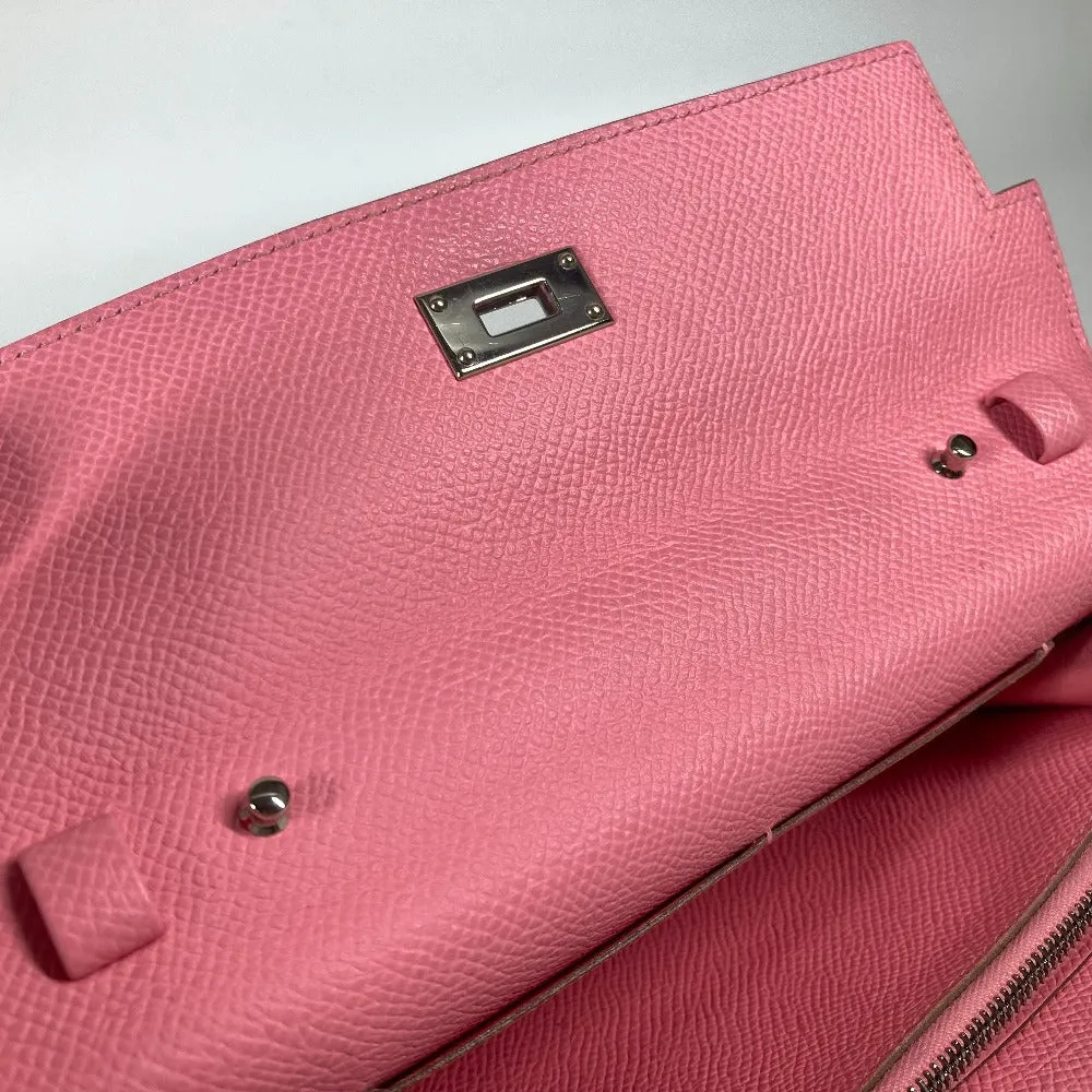 HERMES Long Wallet Purse Epsom pink Shoulder wallet Kelly wallet long to go Women Used