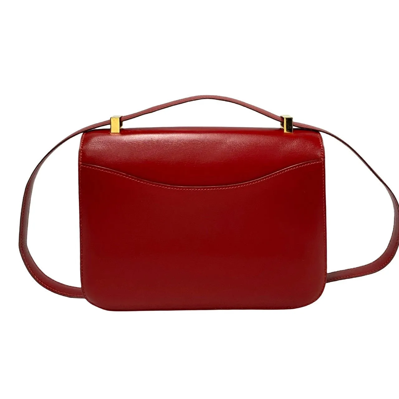 HERMES Shoulder Bag Box scarf Red Constance 23 Women Used