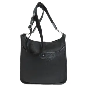 HERMES Shoulder Bag Togo black Evelyn 3 GM SilverMetal Women Used