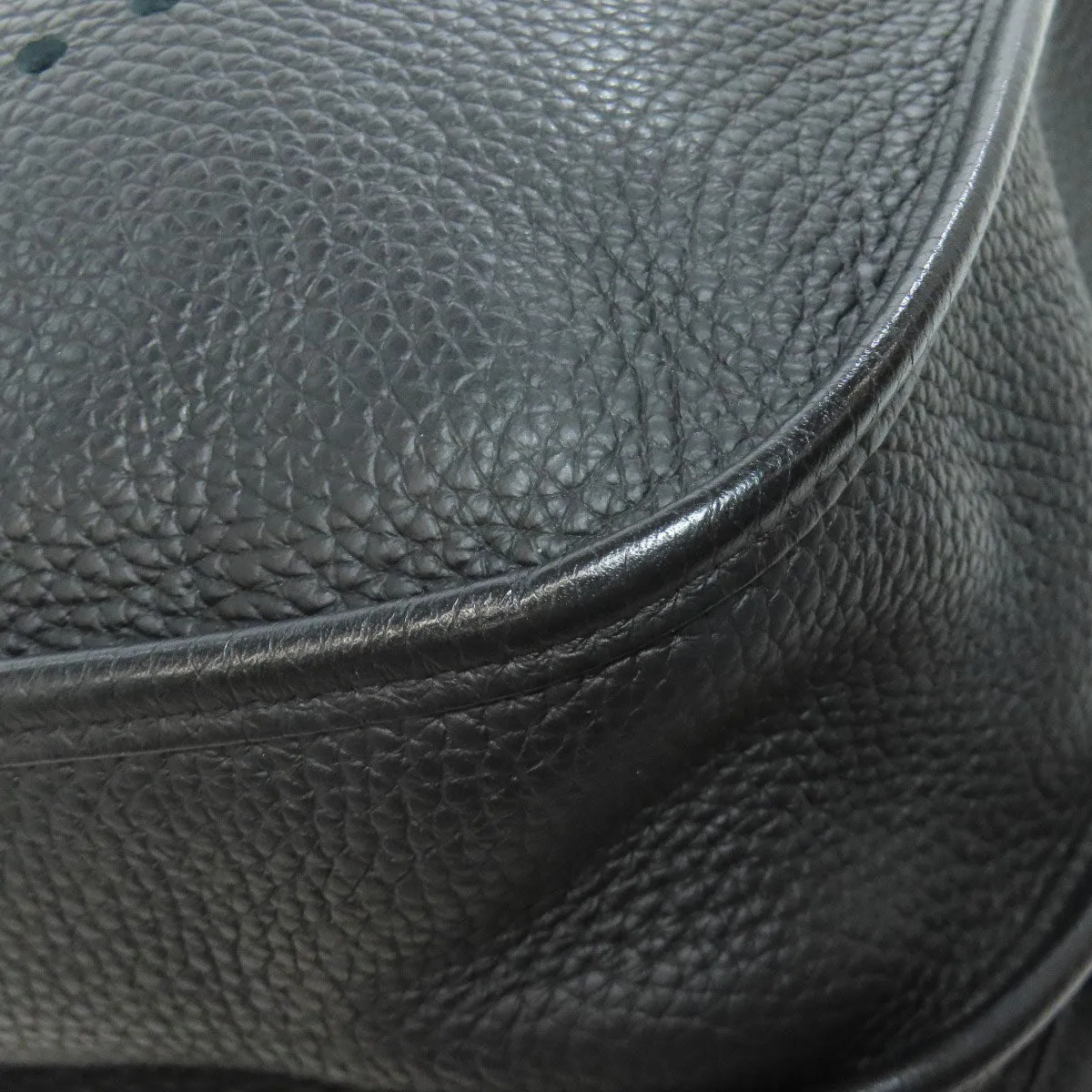 HERMES Shoulder Bag Togo black Evelyn 3 GM SilverMetal Women Used