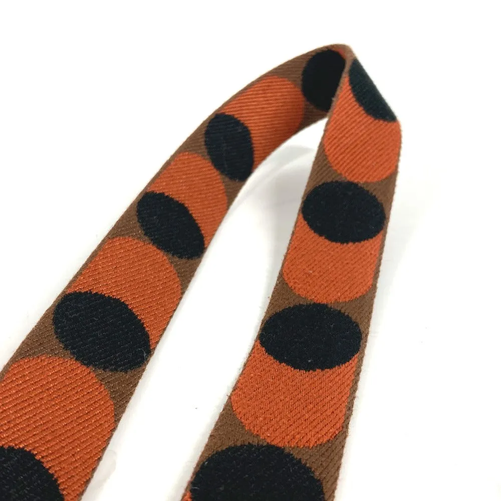 HERMES Shoulder strap canvas Orange bandouliere sangle flipper ball 1" Women Used