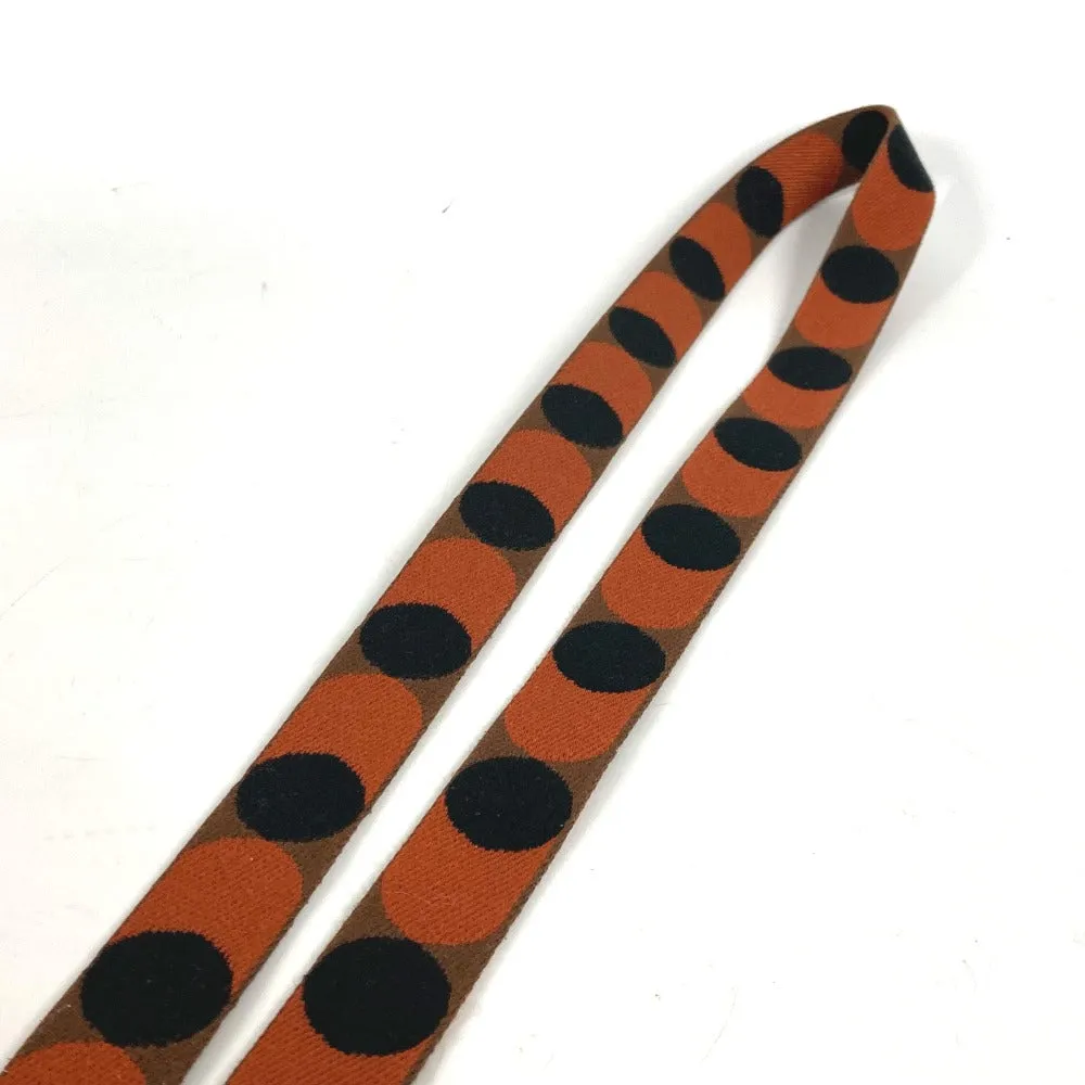 HERMES Shoulder strap canvas Orange bandouliere sangle flipper ball 1" Women Used