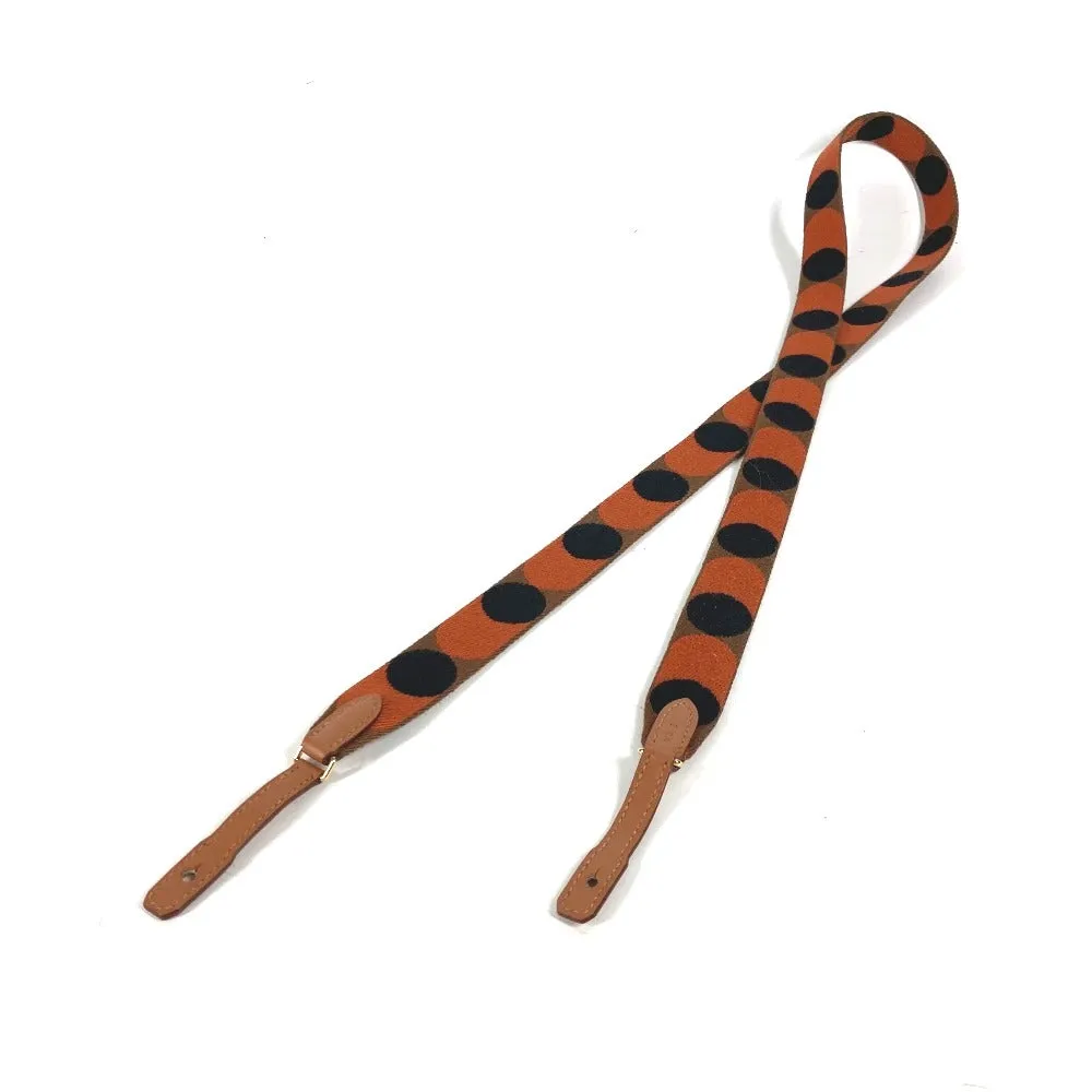 HERMES Shoulder strap canvas Orange bandouliere sangle flipper ball 1" Women Used