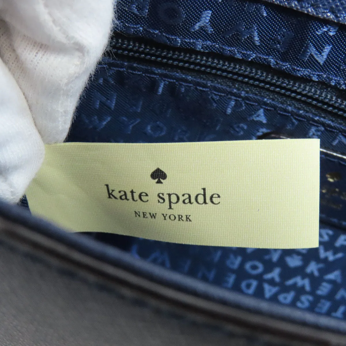 Kate Spade Shoulder Bag PVC Navy 2WAY Women Used