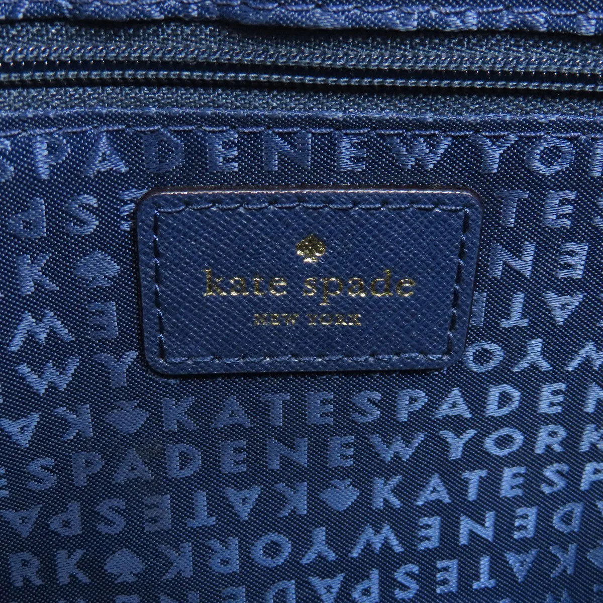 Kate Spade Shoulder Bag PVC Navy 2WAY Women Used