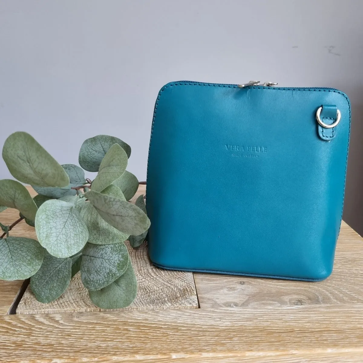 Leather Ladies Small Cross Body PS14 In Blues