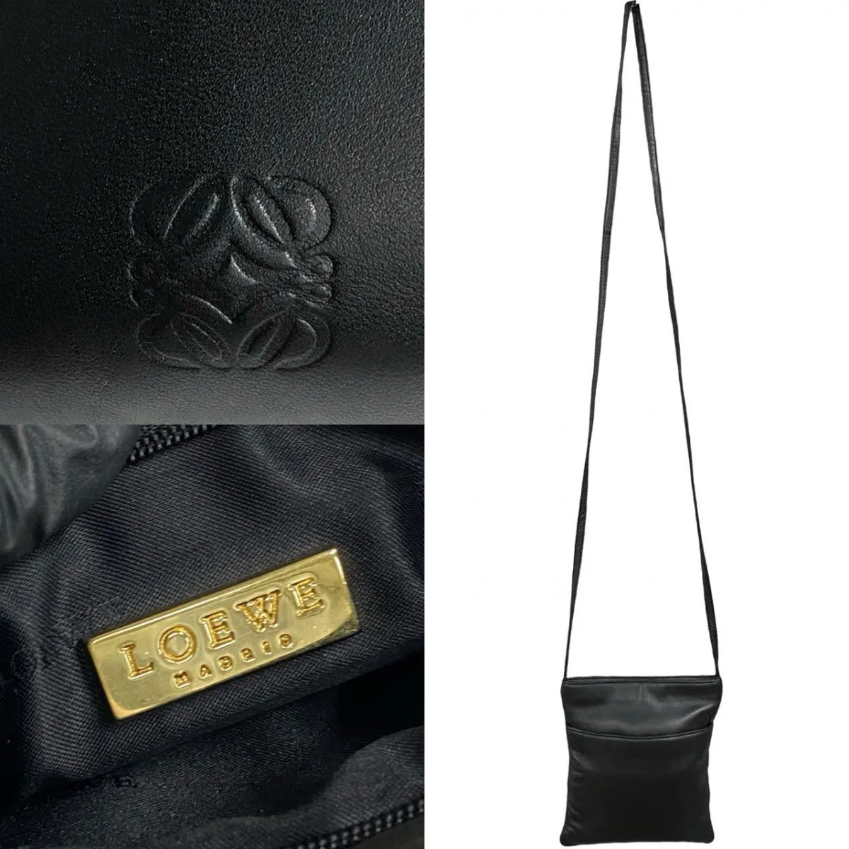 LOEWE Shoulder Bag leather black