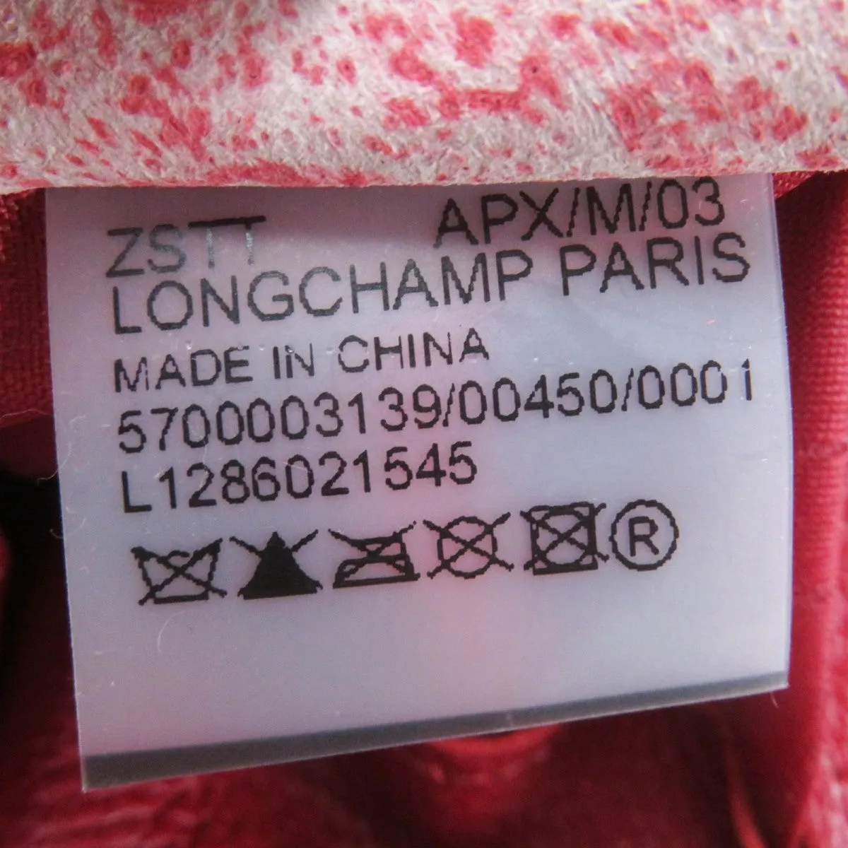 Longchamp Shoulder Bag leather Red Le flowne