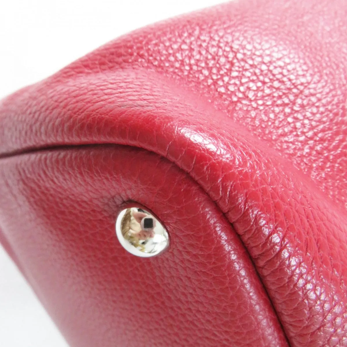 Longchamp Shoulder Bag leather Red Le flowne