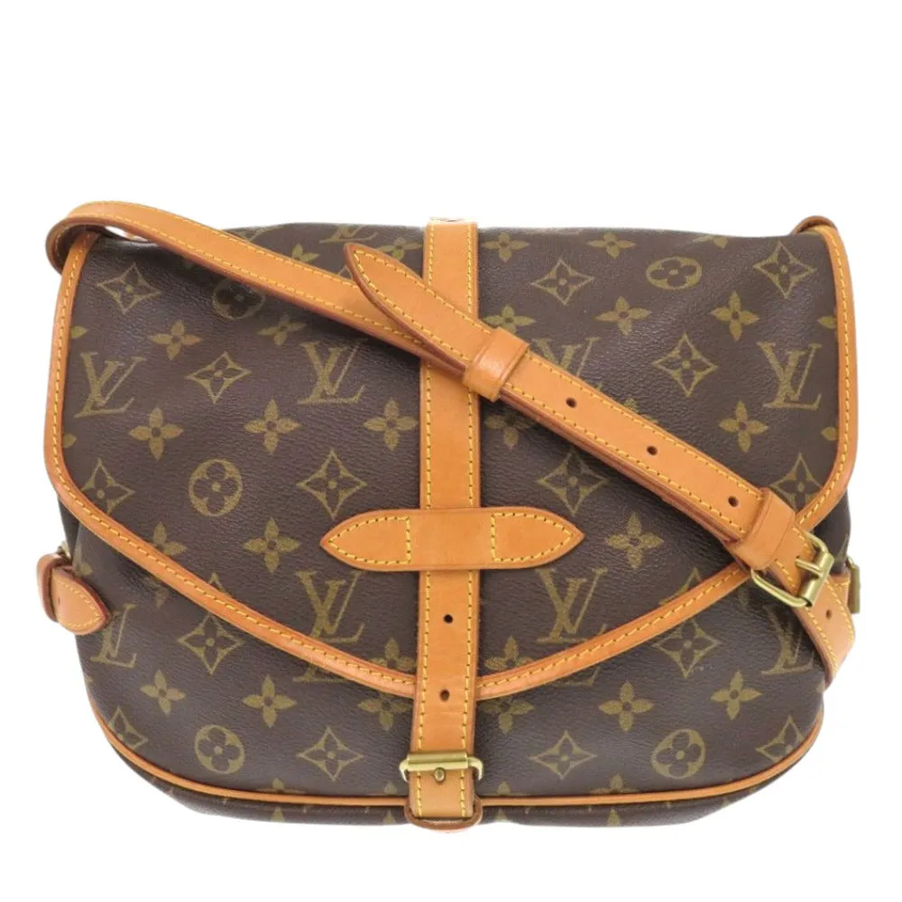 LOUIS VUITTON Shoulder Bag AR1911 Monogram canvas Brown Monogram Saumur 30 Women Used