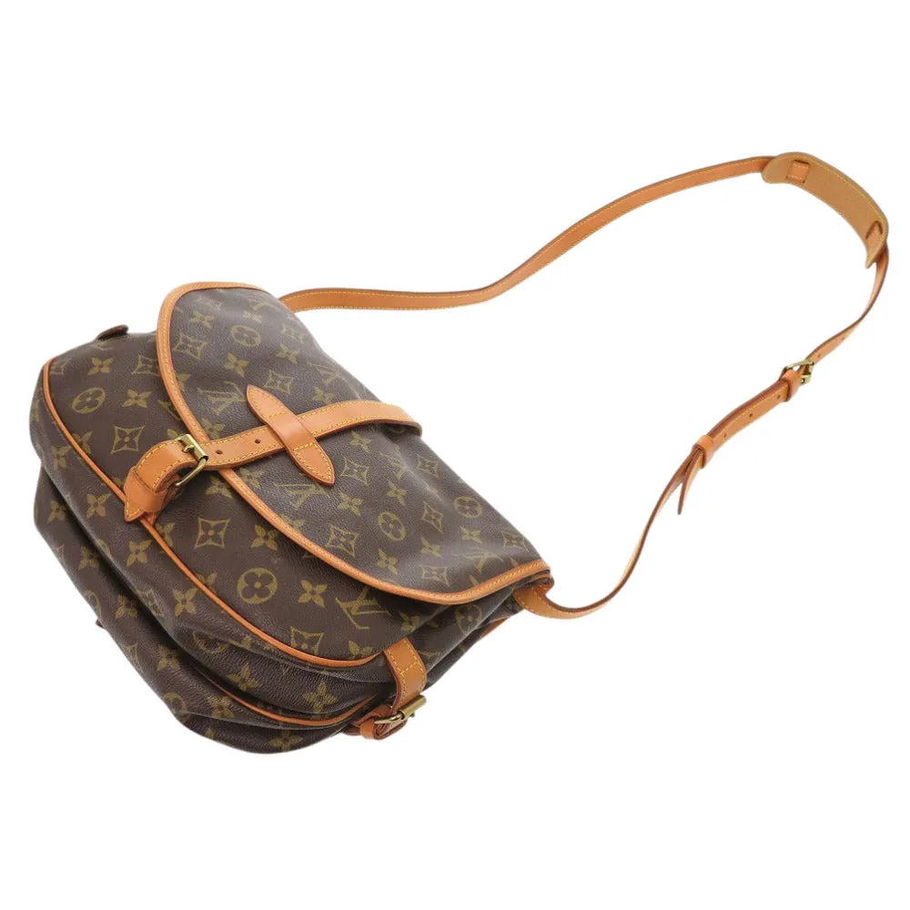 LOUIS VUITTON Shoulder Bag AR1911 Monogram canvas Brown Monogram Saumur 30 Women Used