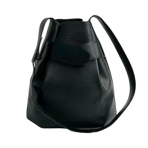 LOUIS VUITTON Shoulder Bag leather black Epi Sac De Paul PM