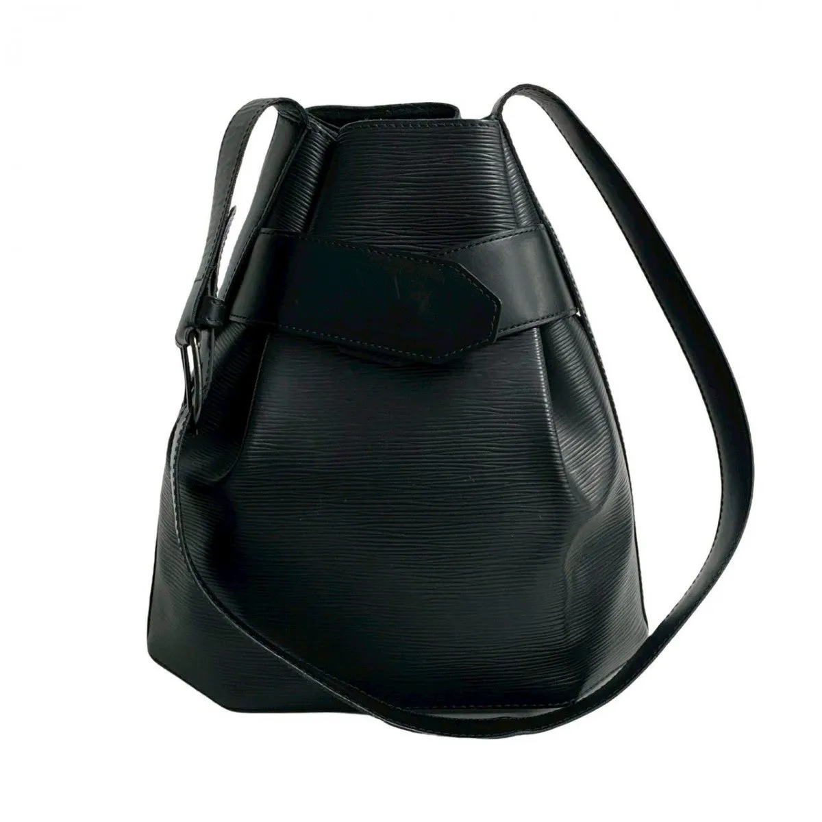 LOUIS VUITTON Shoulder Bag leather black Epi Sac De Paul PM