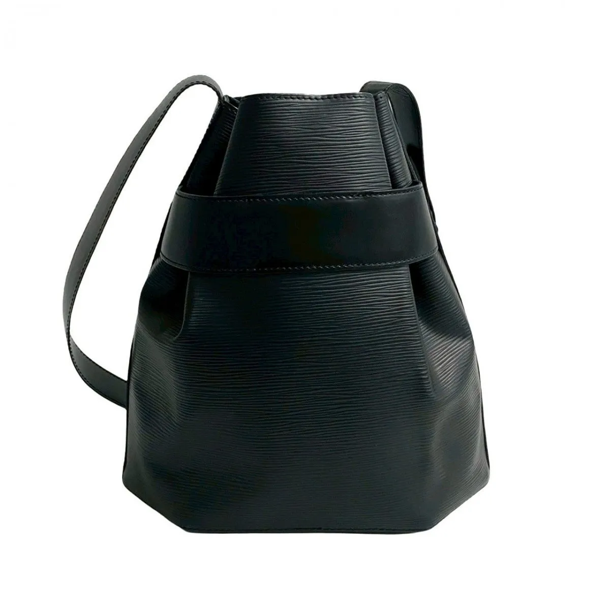 LOUIS VUITTON Shoulder Bag leather black Epi Sac De Paul PM