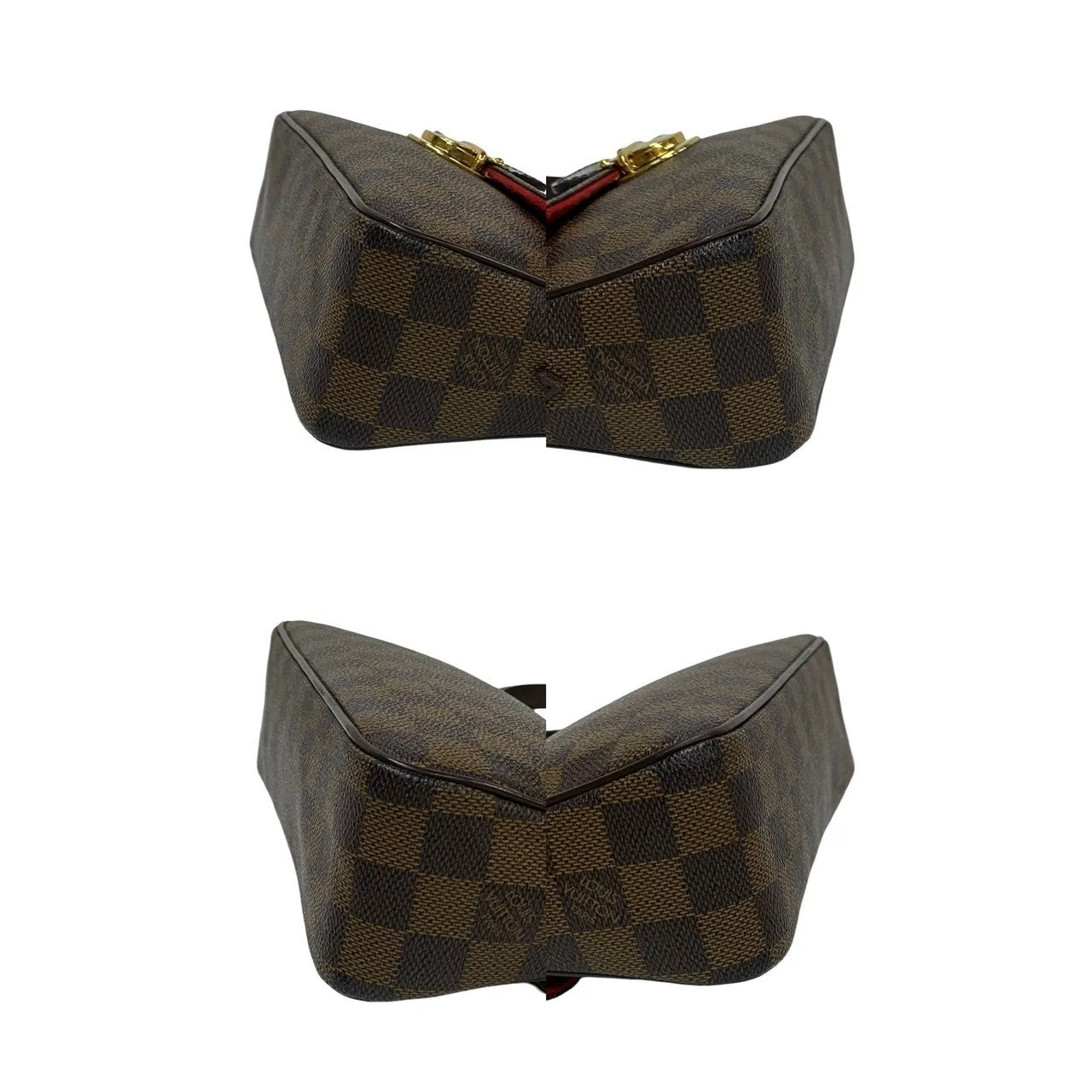 LOUIS VUITTON Shoulder Bag Leather, PVC Brown Damier Ravello PM Women Used