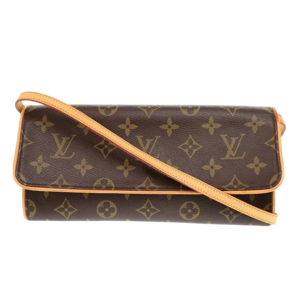 LOUIS VUITTON Shoulder Bag M51852 Monogram canvas Brown Monogram Pochette Twin GM