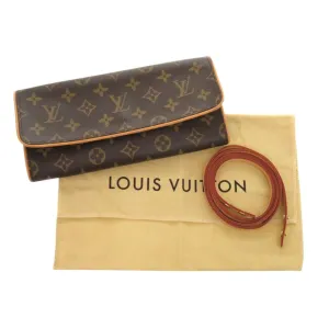 LOUIS VUITTON Shoulder Bag M51852 Monogram canvas Brown Monogram Pochette Twin GM