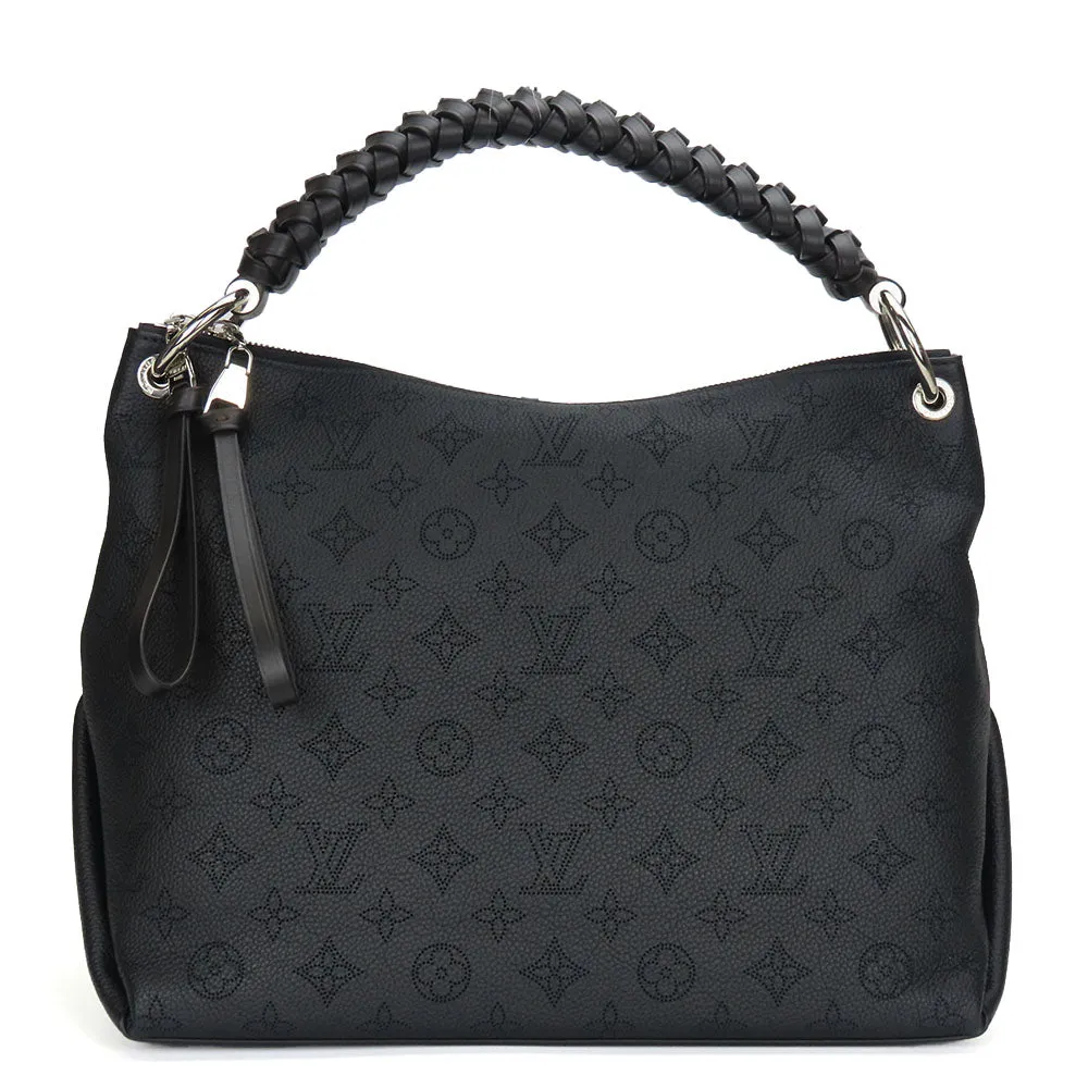 LOUIS VUITTON Shoulder Bag M56073 Monogram Mahina black Beauvre Hobo Women Used