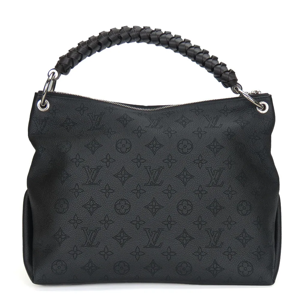 LOUIS VUITTON Shoulder Bag M56073 Monogram Mahina black Beauvre Hobo Women Used