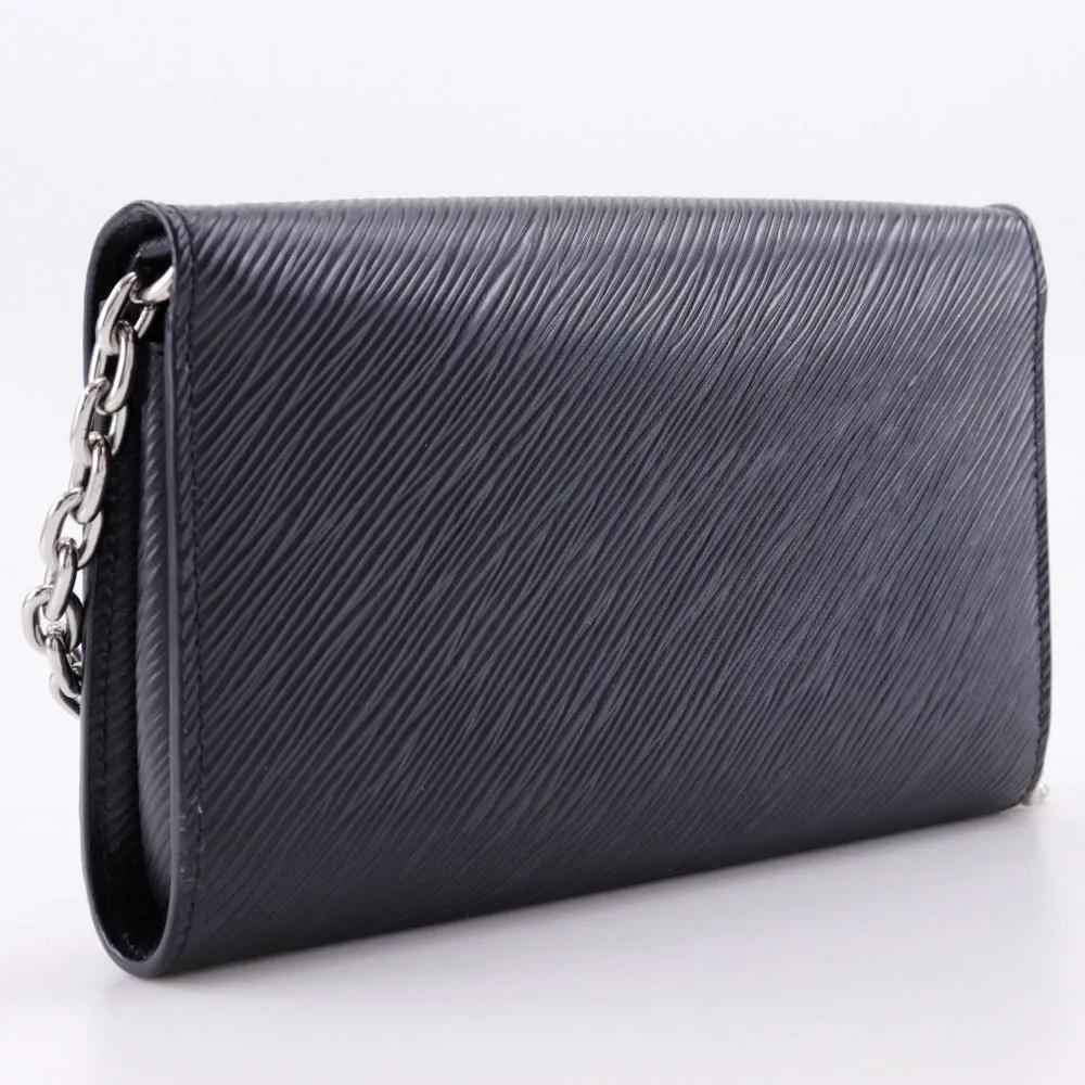 LOUIS VUITTON Shoulder Bag M62038 Epi Leather black Chain wallet Portefeuille Twist Chain Women Used