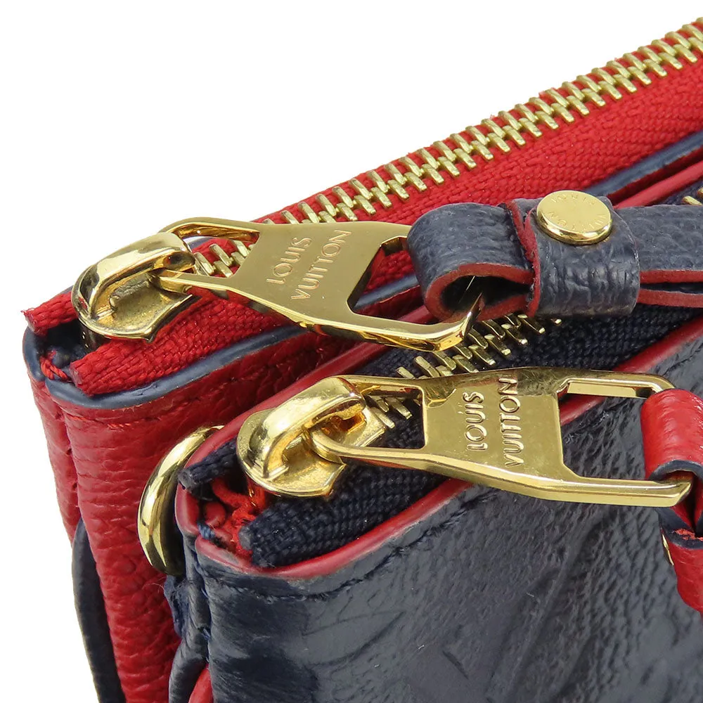 LOUIS VUITTON Shoulder Bag M63916 Monogram Ann Platt Navy Pochette double zip Women Used