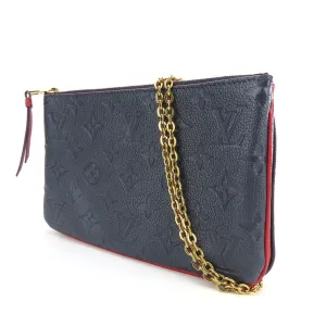 LOUIS VUITTON Shoulder Bag M63916 Monogram Ann Platt Navy Pochette double zip Women Used