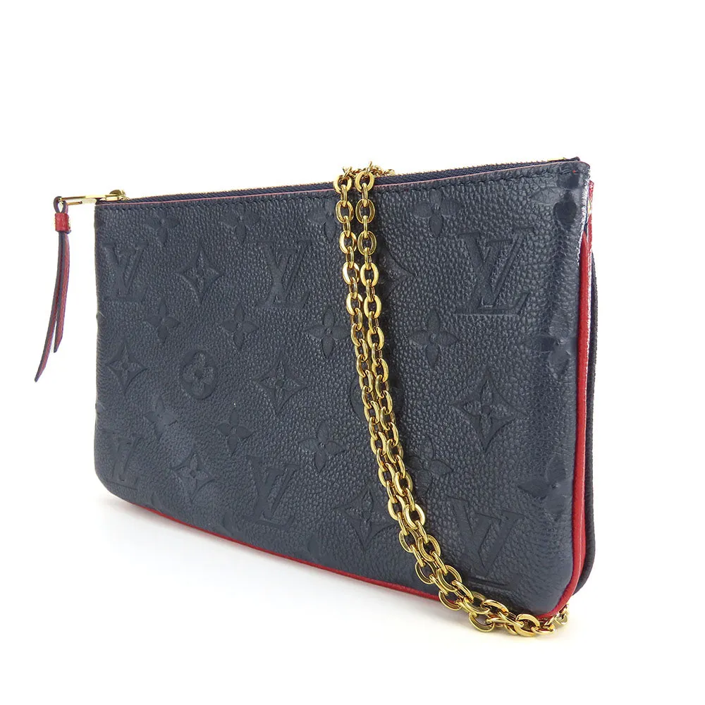 LOUIS VUITTON Shoulder Bag M63916 Monogram Ann Platt Navy Pochette double zip Women Used