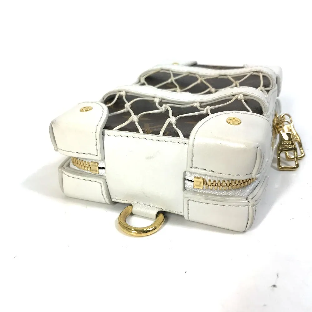 LOUIS VUITTON Shoulder Bag M80102 Leather, Monogram Canvas white LVxNBA Soft Trunk Phone Box