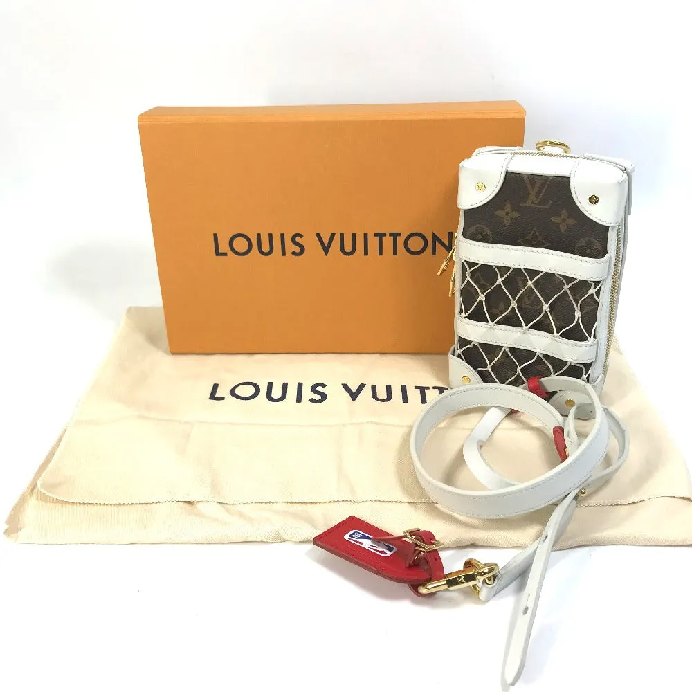 LOUIS VUITTON Shoulder Bag M80102 Leather, Monogram Canvas white LVxNBA Soft Trunk Phone Box