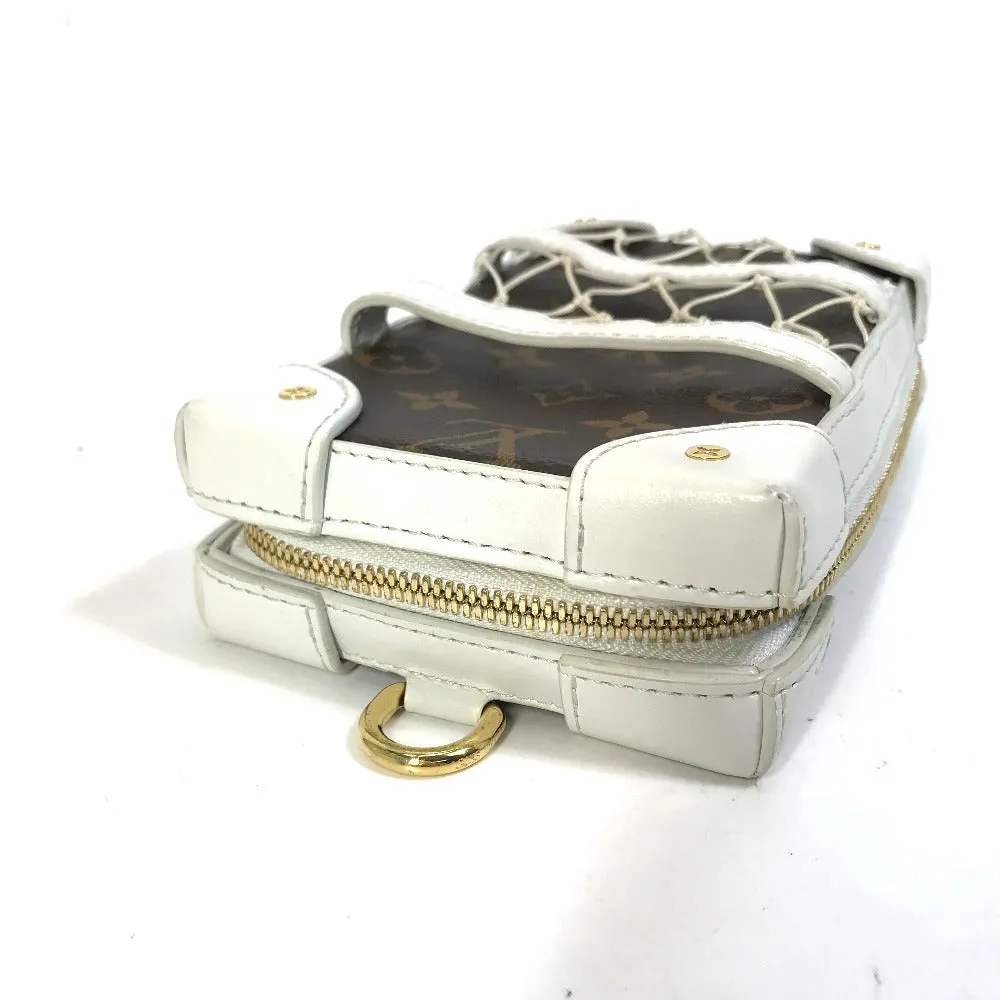 LOUIS VUITTON Shoulder Bag M80102 Leather, Monogram Canvas white LVxNBA Soft Trunk Phone Box