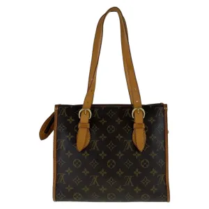 LOUIS VUITTON Tote Bag M40007 PVC, Leather Brown Gold Metal Tote Bag Handbag Shoulder Bag Monogram Popan cool o Women Used