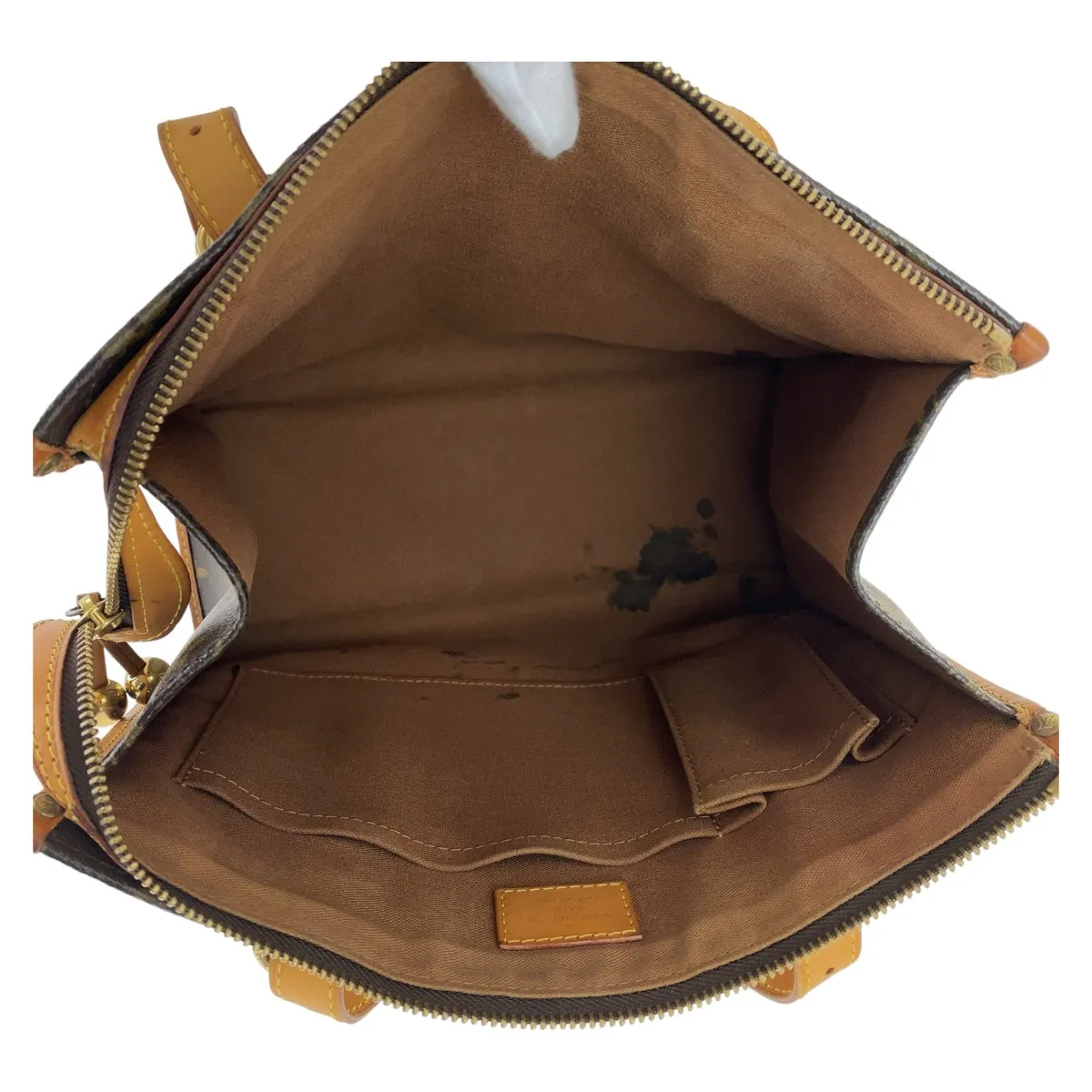 LOUIS VUITTON Tote Bag M40007 PVC, Leather Brown Gold Metal Tote Bag Handbag Shoulder Bag Monogram Popan cool o Women Used