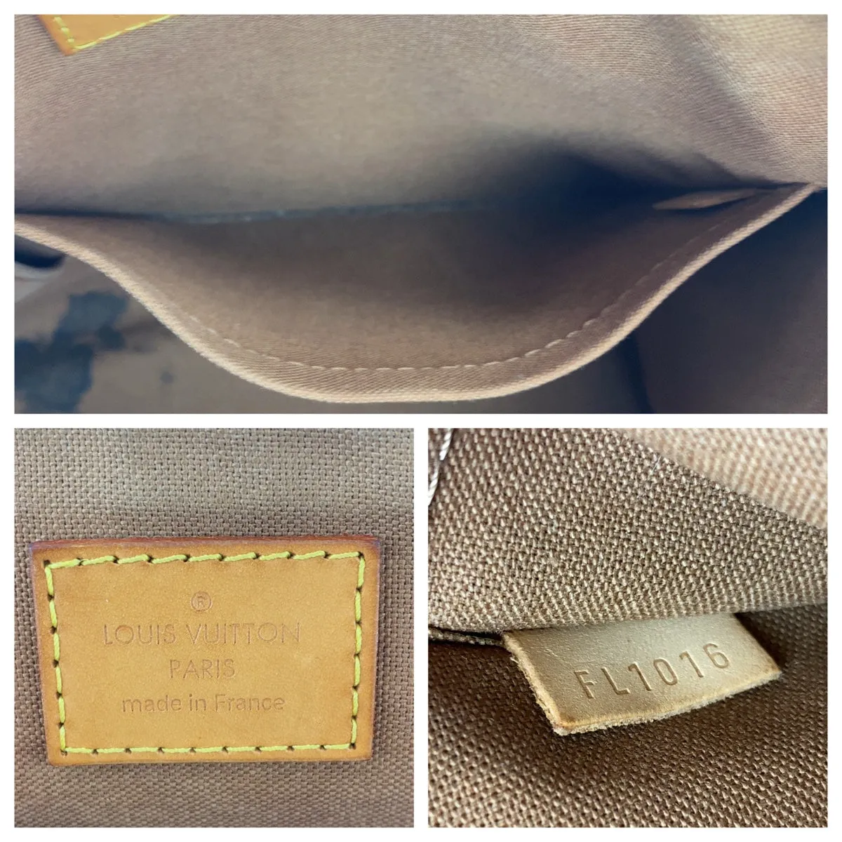 LOUIS VUITTON Tote Bag M40007 PVC, Leather Brown Gold Metal Tote Bag Handbag Shoulder Bag Monogram Popan cool o Women Used