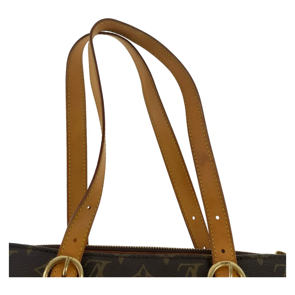 LOUIS VUITTON Tote Bag M40007 PVC, Leather Brown Gold Metal Tote Bag Handbag Shoulder Bag Monogram Popan cool o Women Used