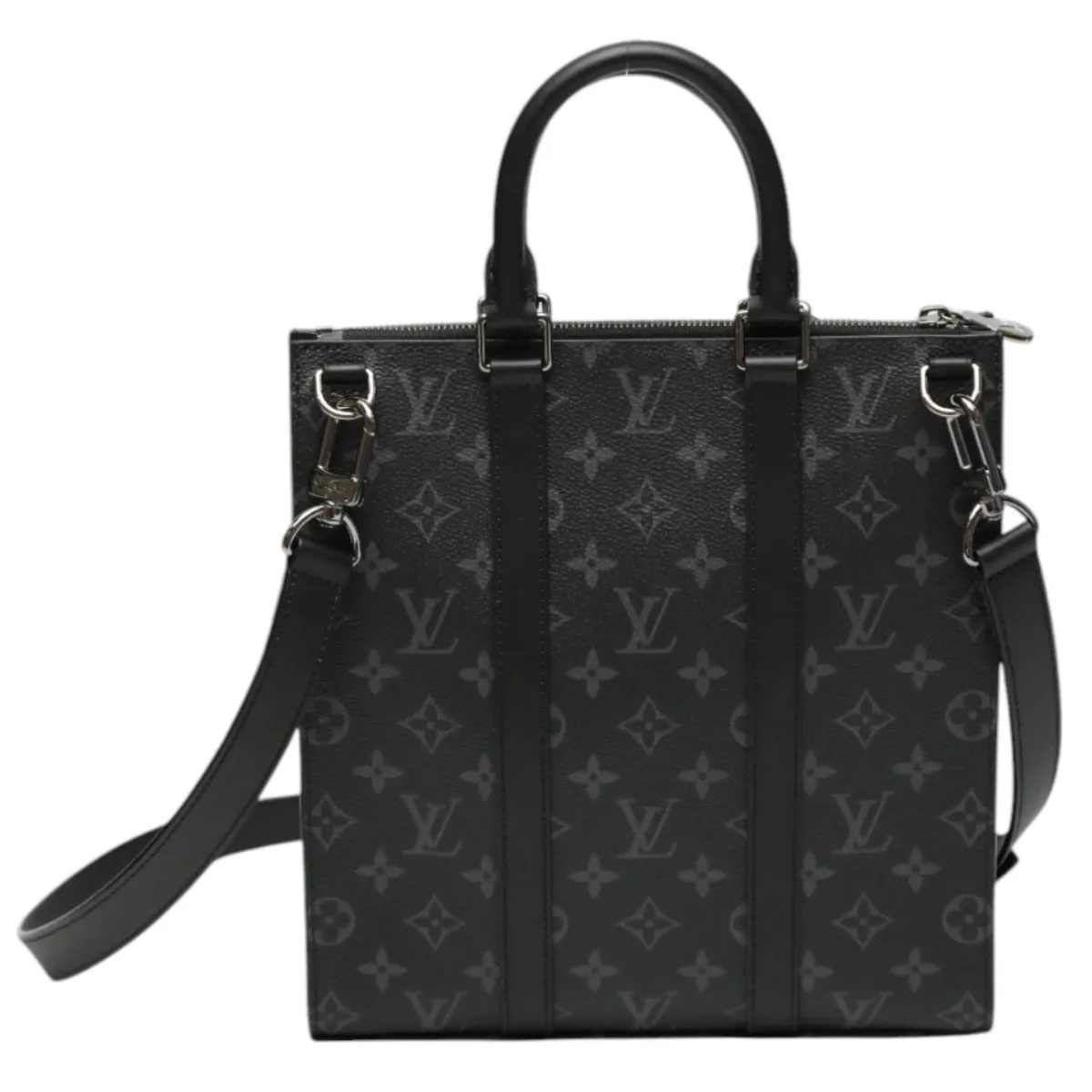 LOUIS VUITTON Tote Bag M46456 Monogram canvas black Shoulder Bag Monogram Eclipse Sac Plat Cloth mens Used