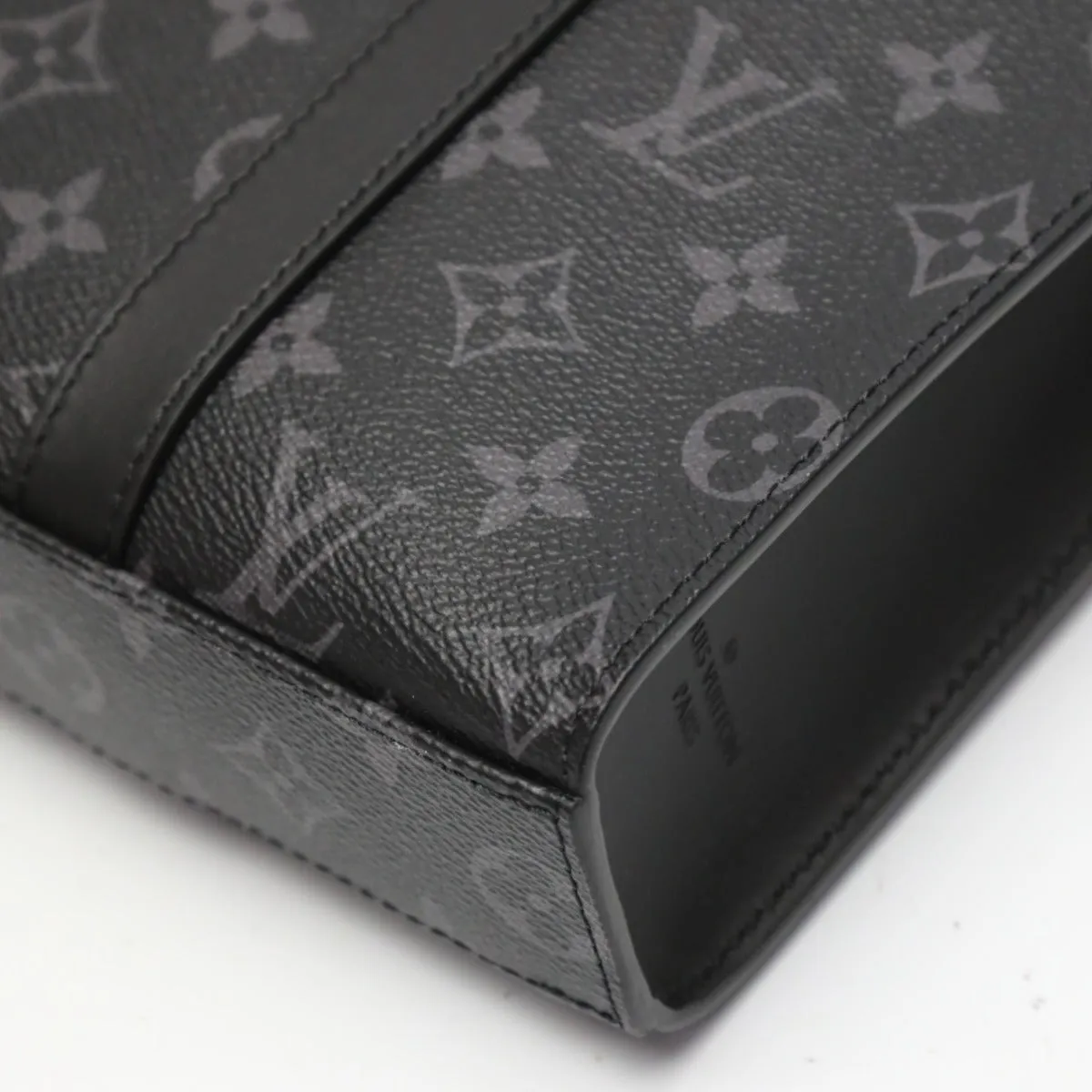 LOUIS VUITTON Tote Bag M46456 Monogram canvas black Shoulder Bag Monogram Eclipse Sac Plat Cloth mens Used