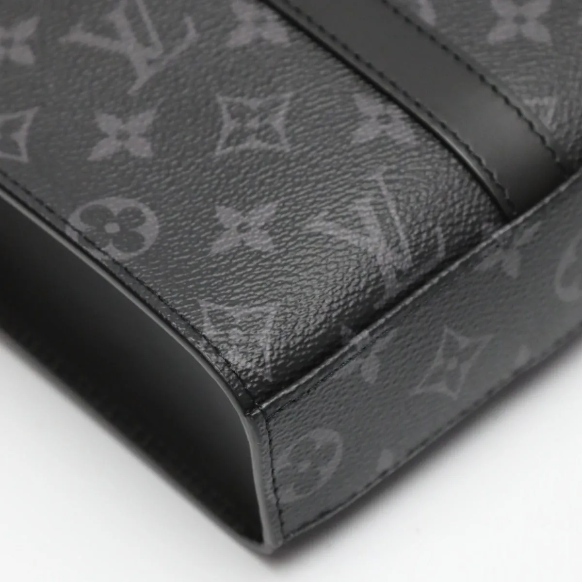 LOUIS VUITTON Tote Bag M46456 Monogram canvas black Shoulder Bag Monogram Eclipse Sac Plat Cloth mens Used