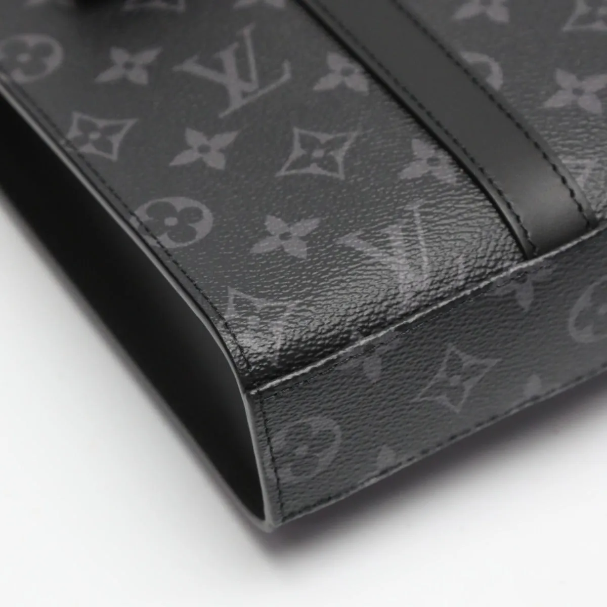 LOUIS VUITTON Tote Bag M46456 Monogram canvas black Shoulder Bag Monogram Eclipse Sac Plat Cloth mens Used