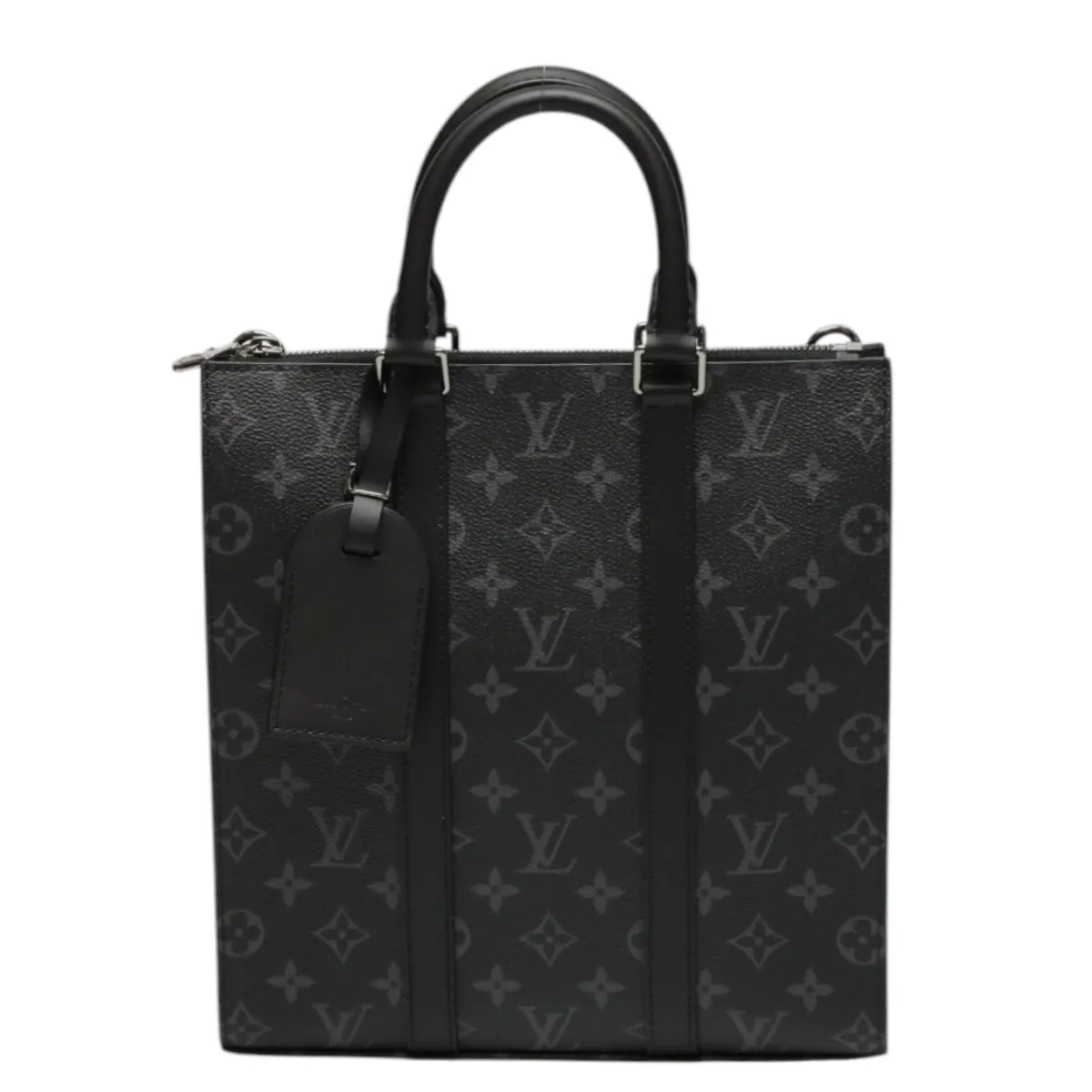 LOUIS VUITTON Tote Bag M46456 Monogram canvas black Shoulder Bag Monogram Eclipse Sac Plat Cloth mens Used