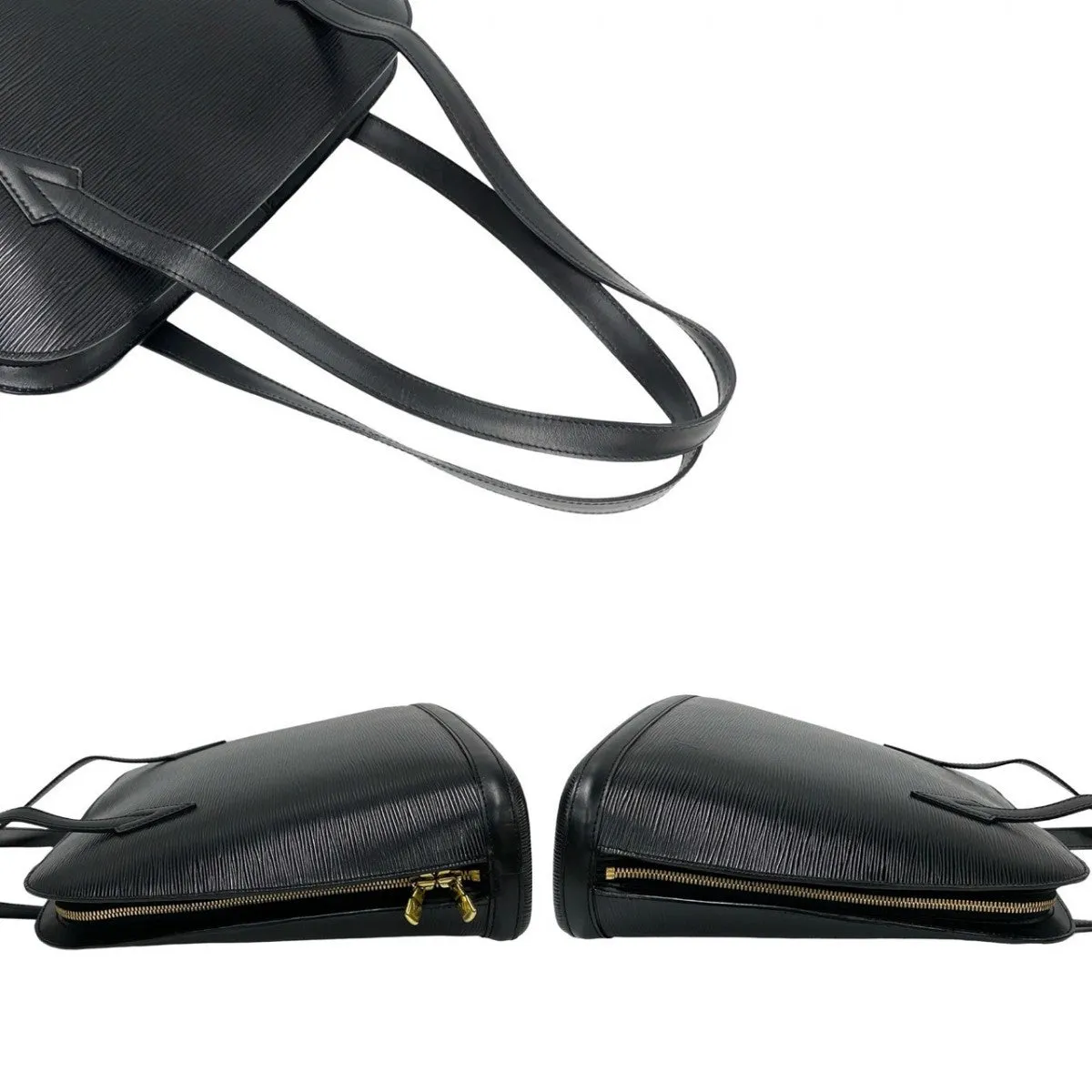 LOUIS VUITTON Tote Bag M52282 leather black Shoulder Bag Epi Lussac