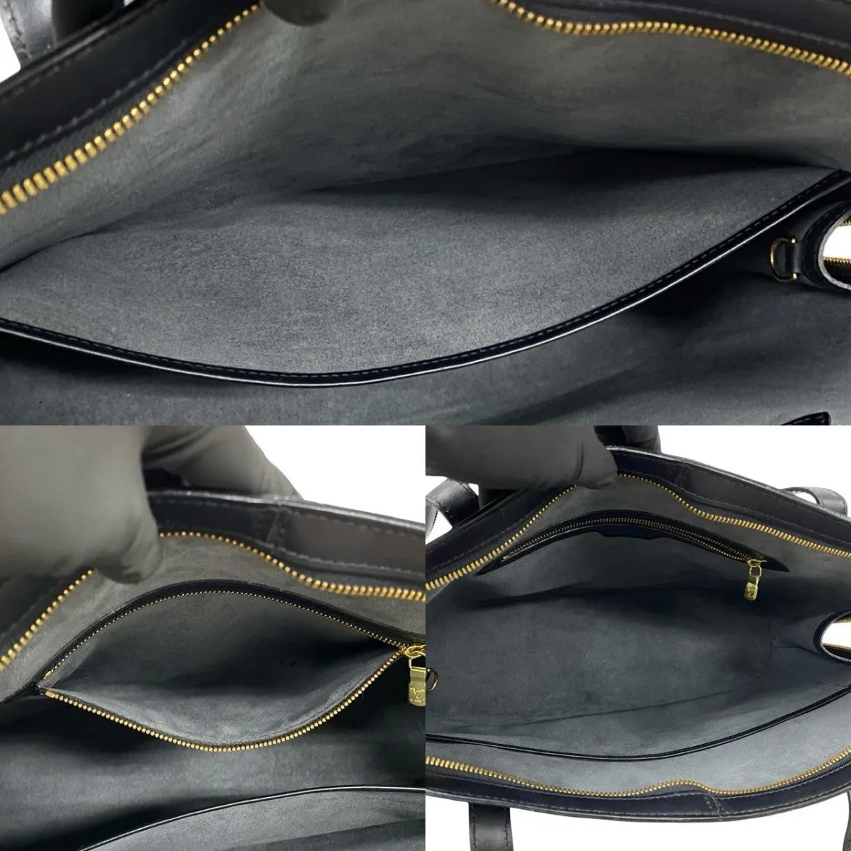LOUIS VUITTON Tote Bag M52282 leather black Shoulder Bag Epi Lussac