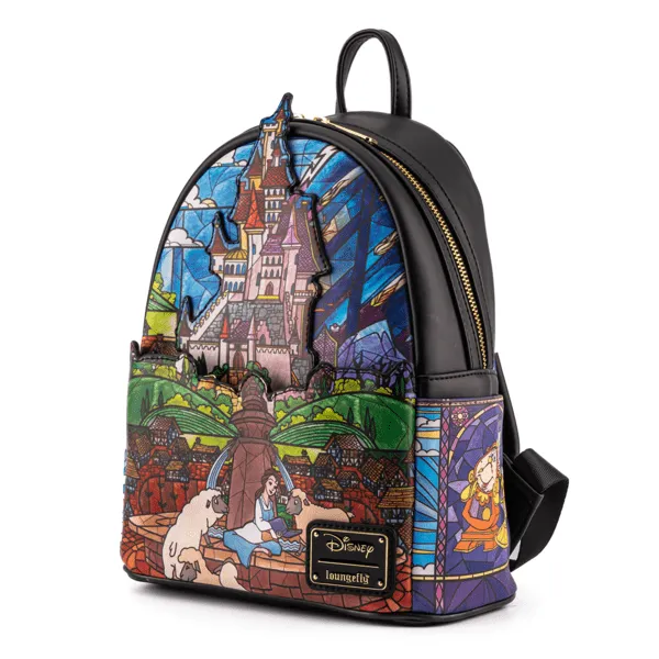 Loungefly x Disney Beauty and the Beast Belle Castle Mini Backpack