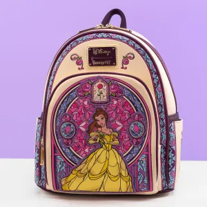 Loungefly x Disney Beauty and the Beast Stained Glass Mini Backpack