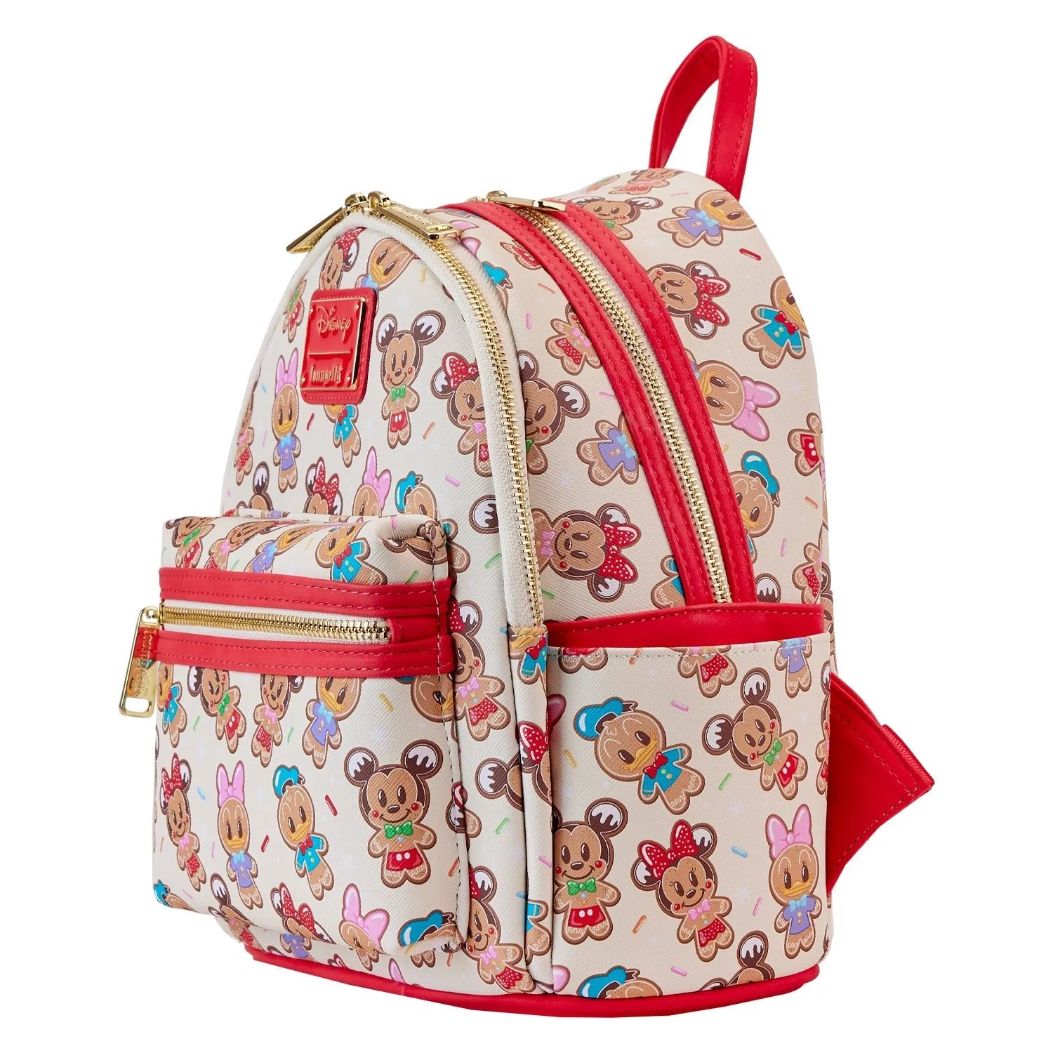 Loungefly x Disney Mickey and Friends Gingerbread Cookie AOP Ear Holder Mini Backpack