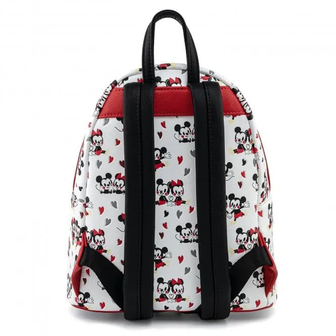 Loungefly x Disney Mickey and Minnie Mouse Heart Backpack