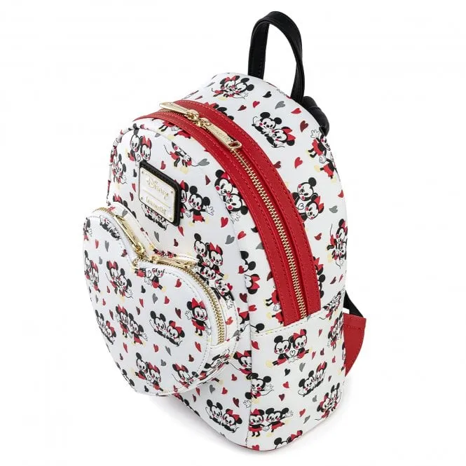 Loungefly x Disney Mickey and Minnie Mouse Heart Backpack
