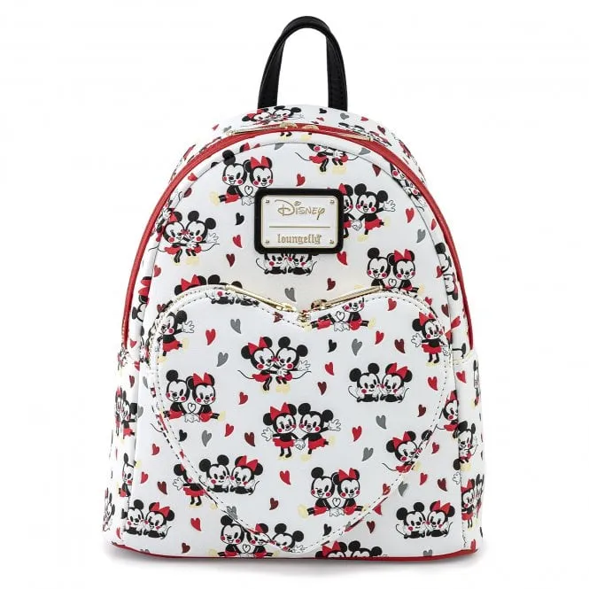 Loungefly x Disney Mickey and Minnie Mouse Heart Backpack
