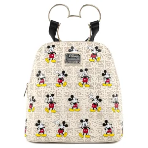 Loungefly x Disney Mickey Mouse Hardware Poses Print Backpack