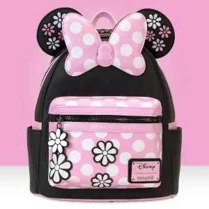 Loungefly x Disney Minnie Floral Rock the Dots Mini Backpack